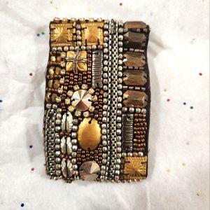 Beaded cuff bracelet